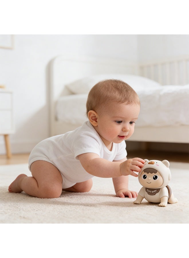 Vividorad Crawling Baby Toys Music Infant Toys Early Learning  Educational Light Up Music Toy for Head-up Exercises Electric Crawling Baby Toys Infant Tummy Time Toys Interactive Baby Crawling Toy Fun Crawling Doll for Infant Toddler Boys Girls - Image 3